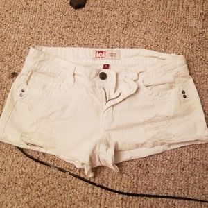 White Lowrise shorts